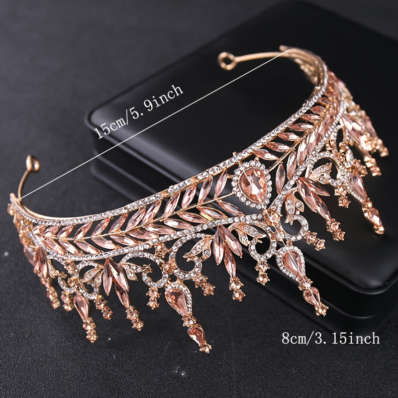 Baroque Rhinestone Crown Hairband Headband Wedding Party Favor