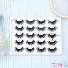 10 Pairs Fluffy 3D Mink False Eyelashes