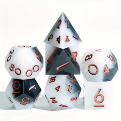 7pcs Sharp Edge Polyhedral Dice Set for Roleplaying Chess Game