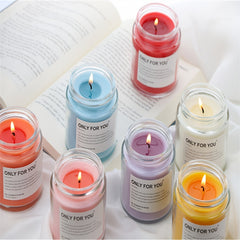8pcs Lavender Scented Candles Funny Relaxation Novelty Soy Candle