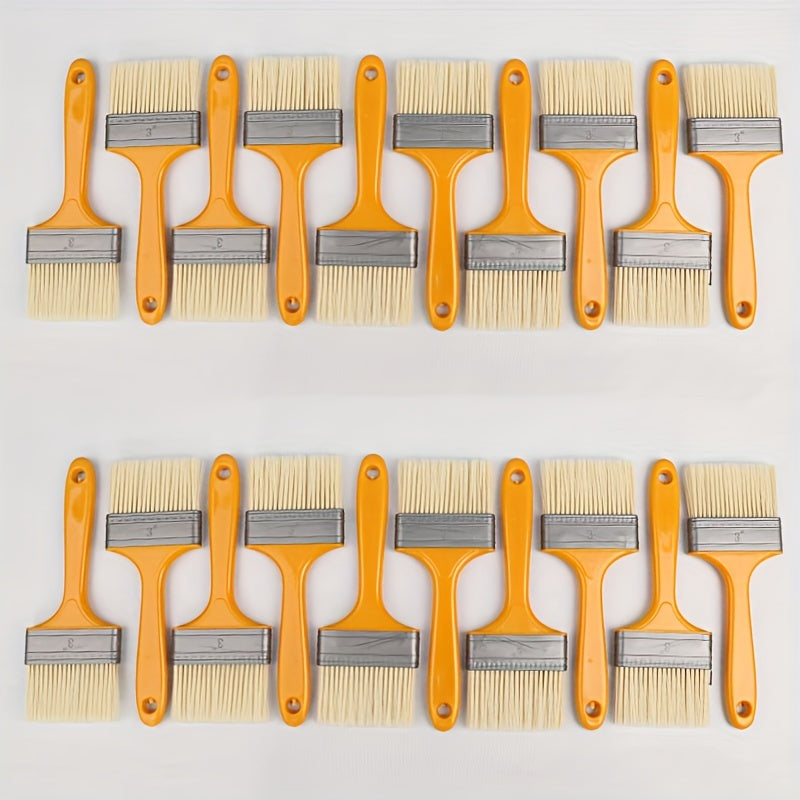5pcs 7.62Cm Plastic Handle Paint Brush Bristle Paint Brush Synthetic Bristle Pai