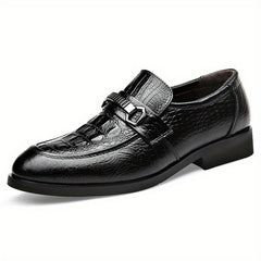 Men's Crocodile Embossed Oxford Shoes Dress Shoes For Wedding Business