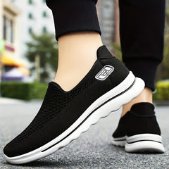 Thick Bottom Slip On Sneakers Mesh Lightweight Non Slip Shoes