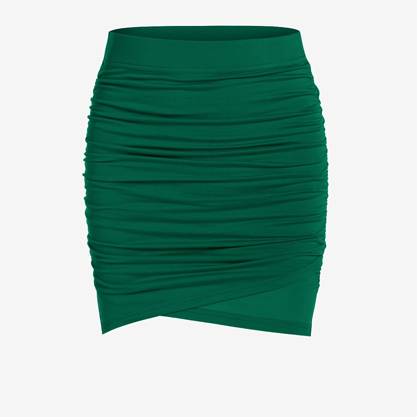 Casual Ruched Skirt High Waist Skirt Women's Clothing