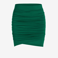Casual Ruched Skirt High Waist Skirt Women's Clothing