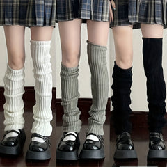 Ribbed Knitted Leg Warmers All match Socks Women's Stockings