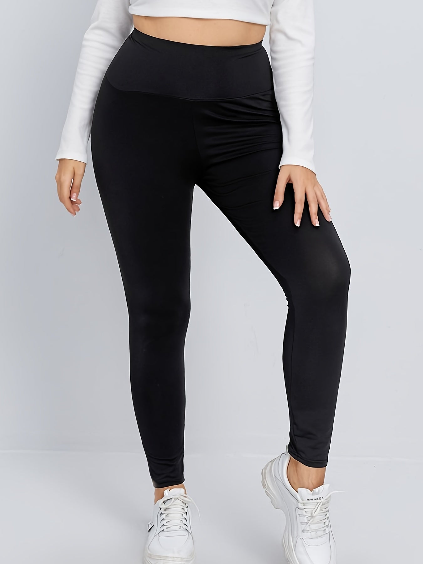 Solid High Rise Yoga Leggings