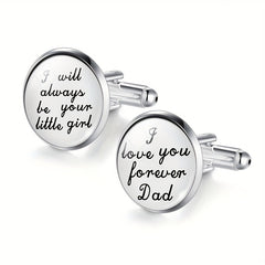 Father Wedding Cufflinks I Love You Forever Dad Always Be Your Little Girl