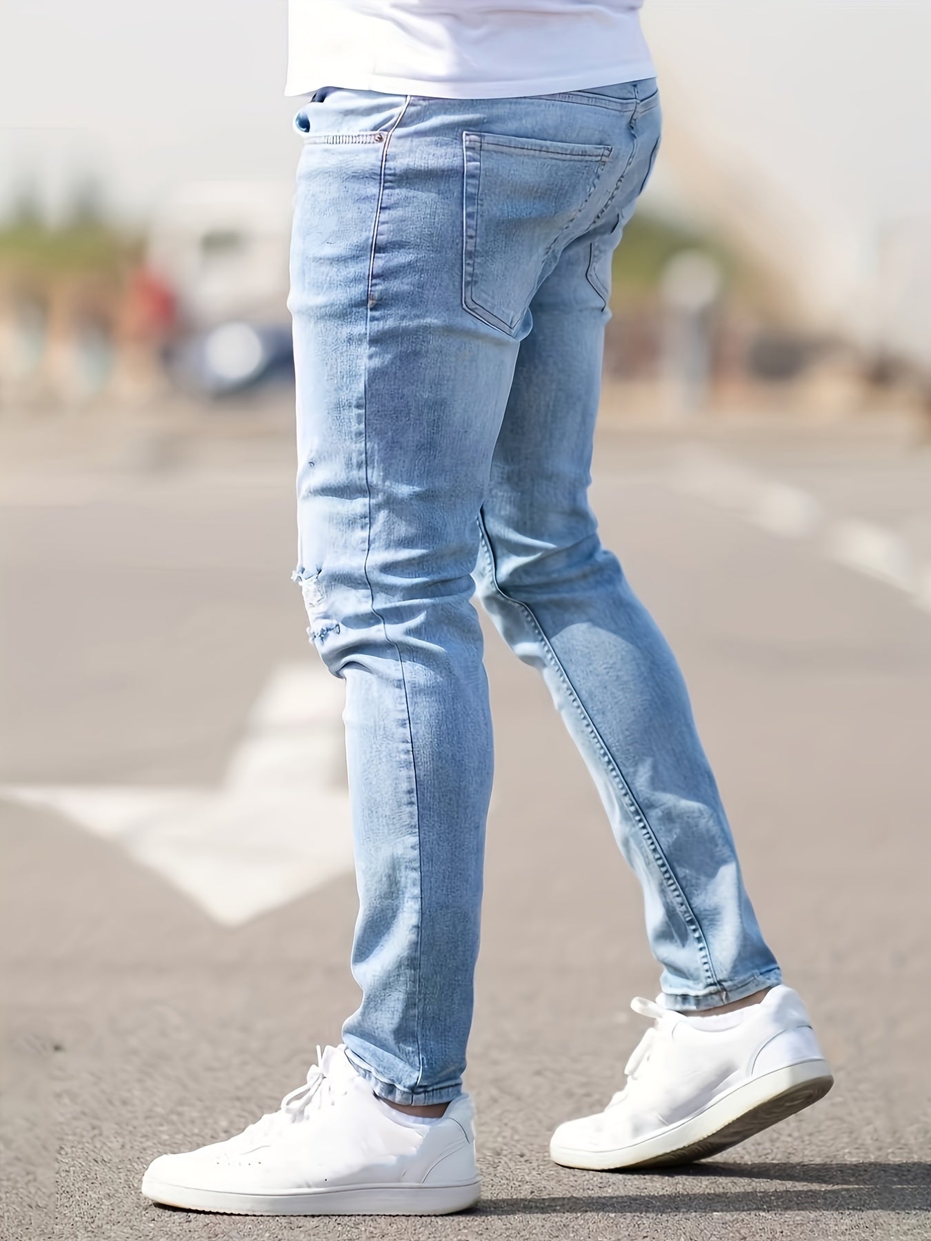 Men's Slim Fit Ripped Jeans