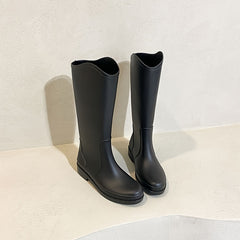 Women's Mid Calf Rain Boots Slip On Waterproof Shoes