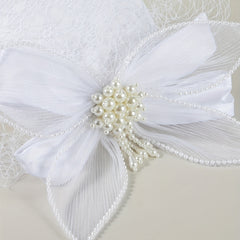 Satin Bowknot Head Piece With Duck Billed Clip Fascinator