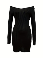 Off Shoulder Bodycon Party Mini Dress