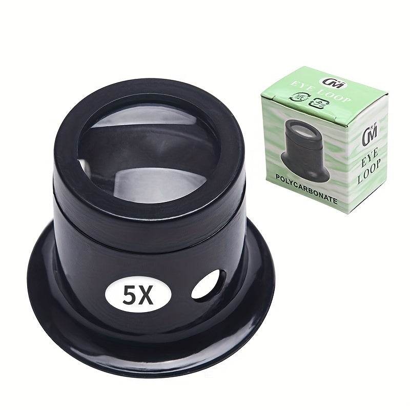 Portable 3-20X Plastic Magnifying Glass w/ Glass Lens 1 Inch Mirror