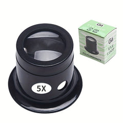 Portable 3-20X Plastic Magnifying Glass w/ Glass Lens 1 Inch Mirror