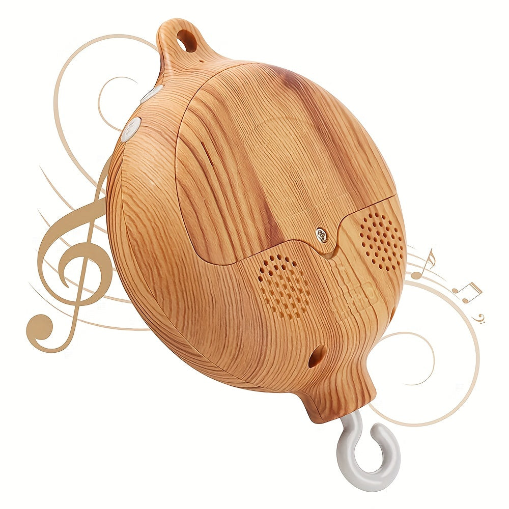 Wooden Baby Mobile Music Box with Rotating Hook Motor Operated 35 Tunes