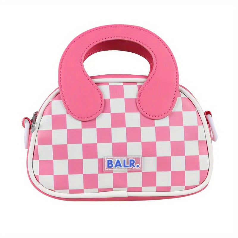 Girls Plaid Handbag Casual Shoulder Bag