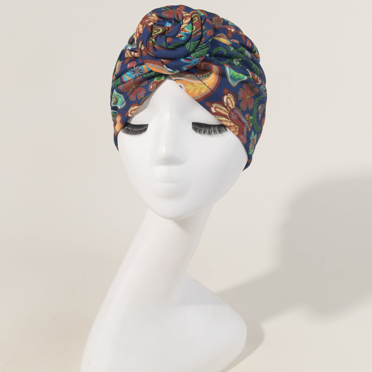 Pre-tied Print Turban Head Wrap Cap Head Wrap Print Scrunchie Turbans Beanie