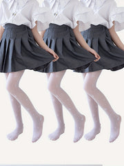 3pcs Girls' Pantyhose Leggings Butterfly Jacquard Slim Footed Legging