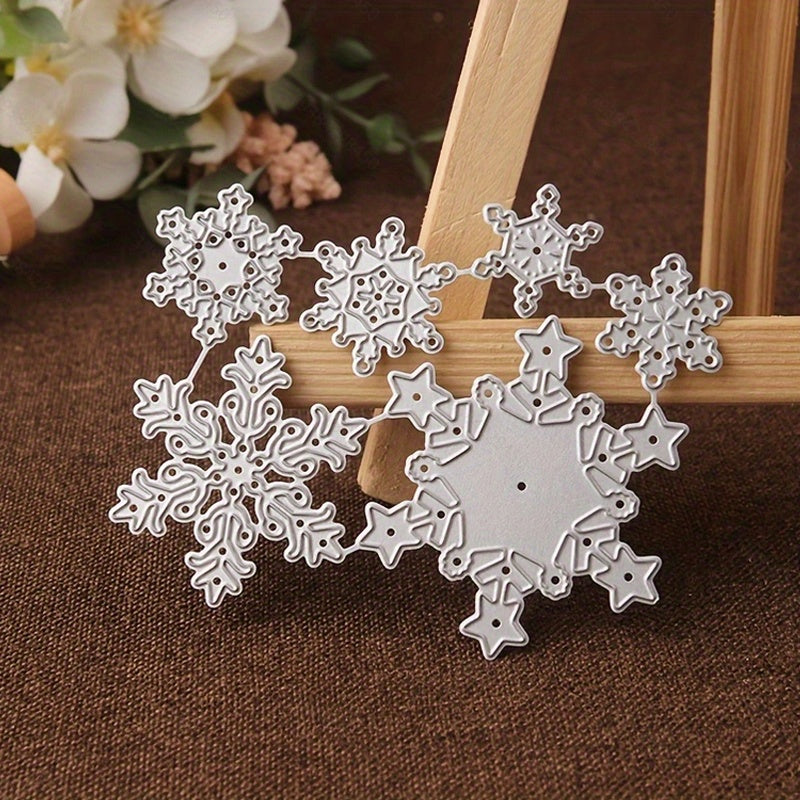 1pc Snowflake Metal Cutting Dies Happy Year Winter Holidays Decoration