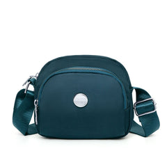 Nylon Metal Crossbody Bag Small Zipper Shoulder Bag Casual Phone Purse
