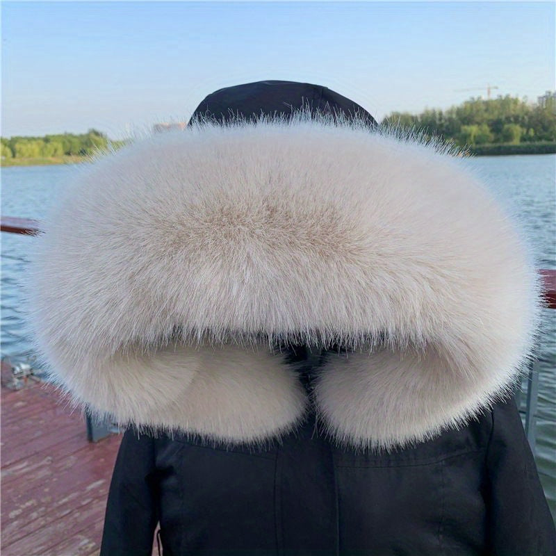 Faux Fur Collar Scarf Hood for Winter Coat
