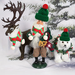 20pcs Mini Christmas Knitted Hat and Scarf Ornaments