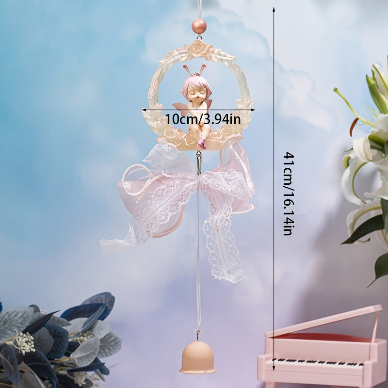 Leather Feather Butterfly Wind Chime Pendant Home Decoration