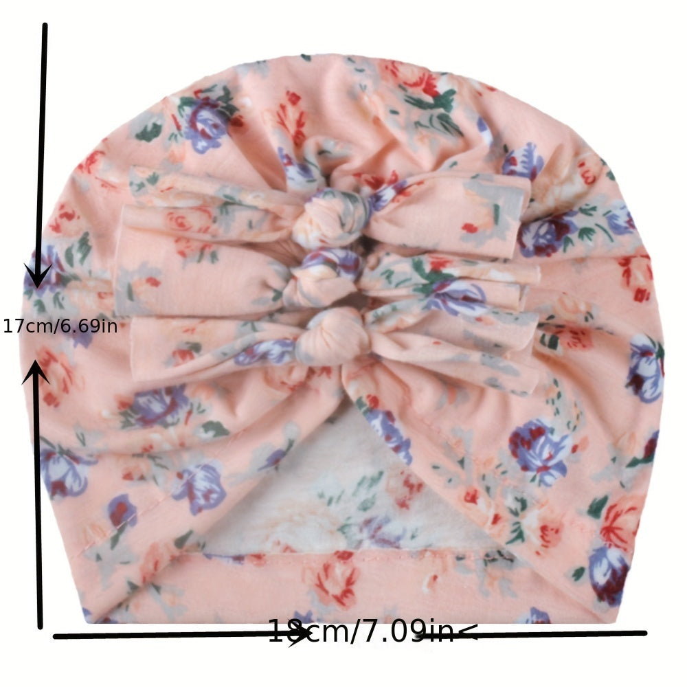 Small Floral Kelp Knot Baby Hat For Boys And Girls