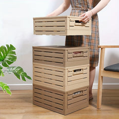 Stylish Wood Grain Foldable Storage Box