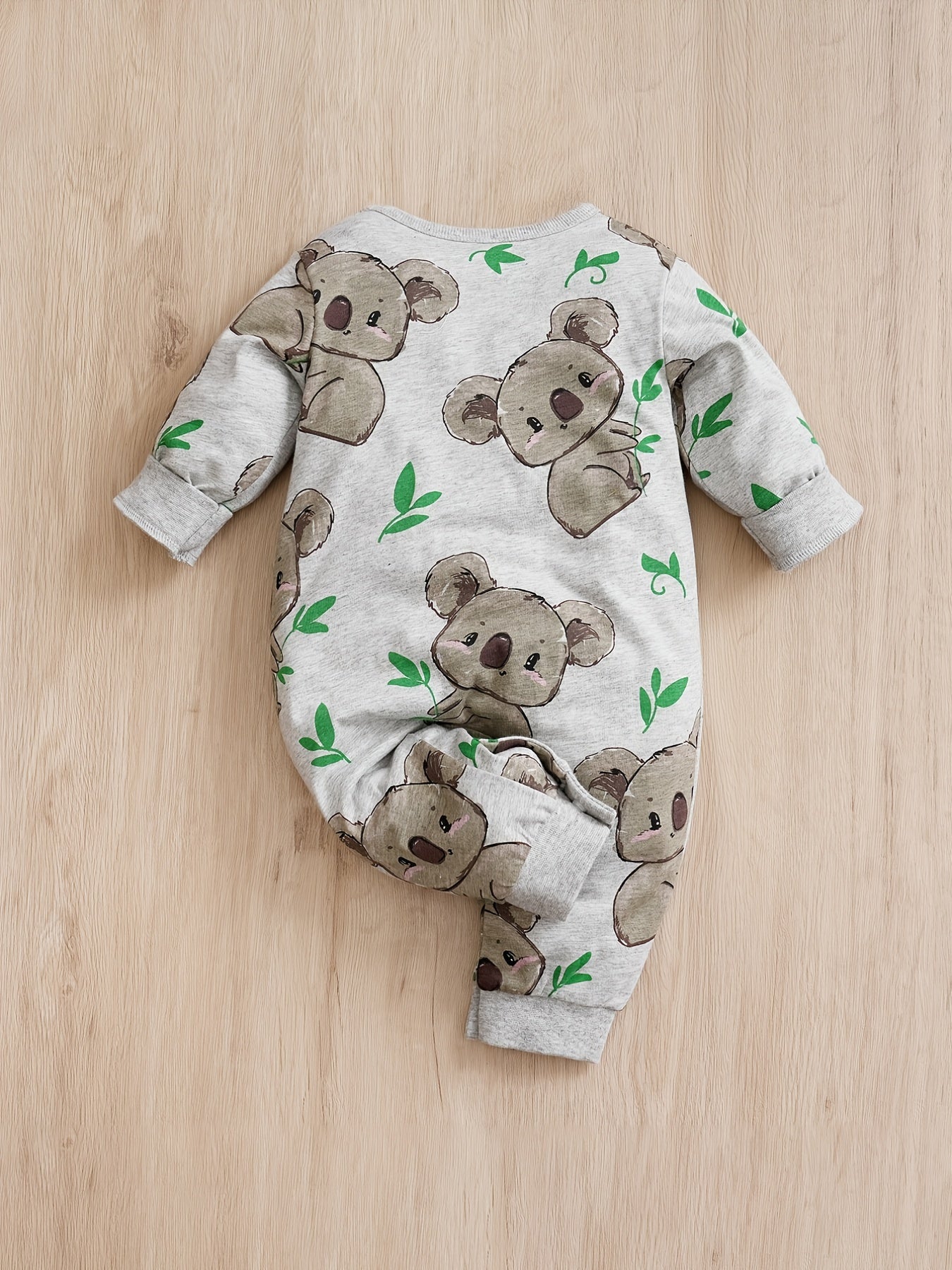 Newborn Cotton Romper Koala Print Long Sleeve Baby Bodysuit