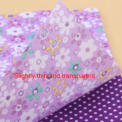 7pcs Printed Cotton Quilting Sewing Patchwork DIY Cloth Purple Series