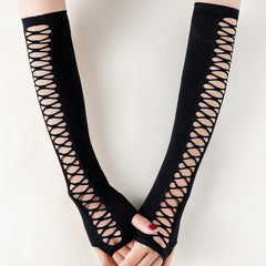 Hollow Elastic Gloves Punk Party Favor Decorations Cosplay Costumes