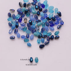 95Pcs Water Drop Crystal Glass Beads Set for Jewelry Making