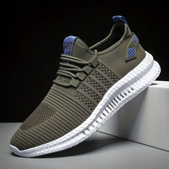 Men's Striped Lightweight Casual Shoes for Traveling Hiking