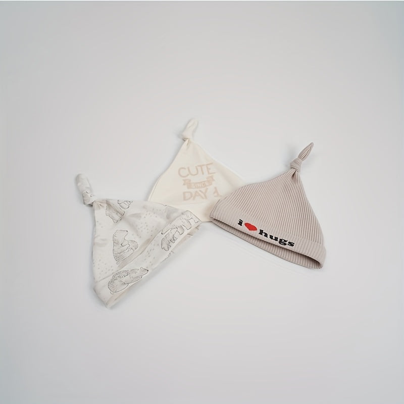3pcs Tweeter Hat for Infants 0-6 Months