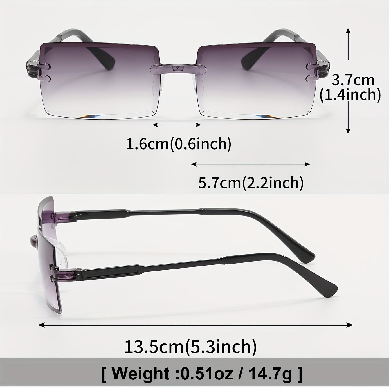 4 Pairs Square Frame Conjoined Sunglasses For Men And Women