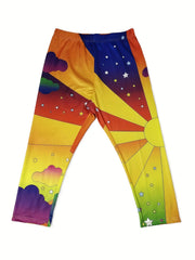 Skinny Capris Leggings Allover Print for Women