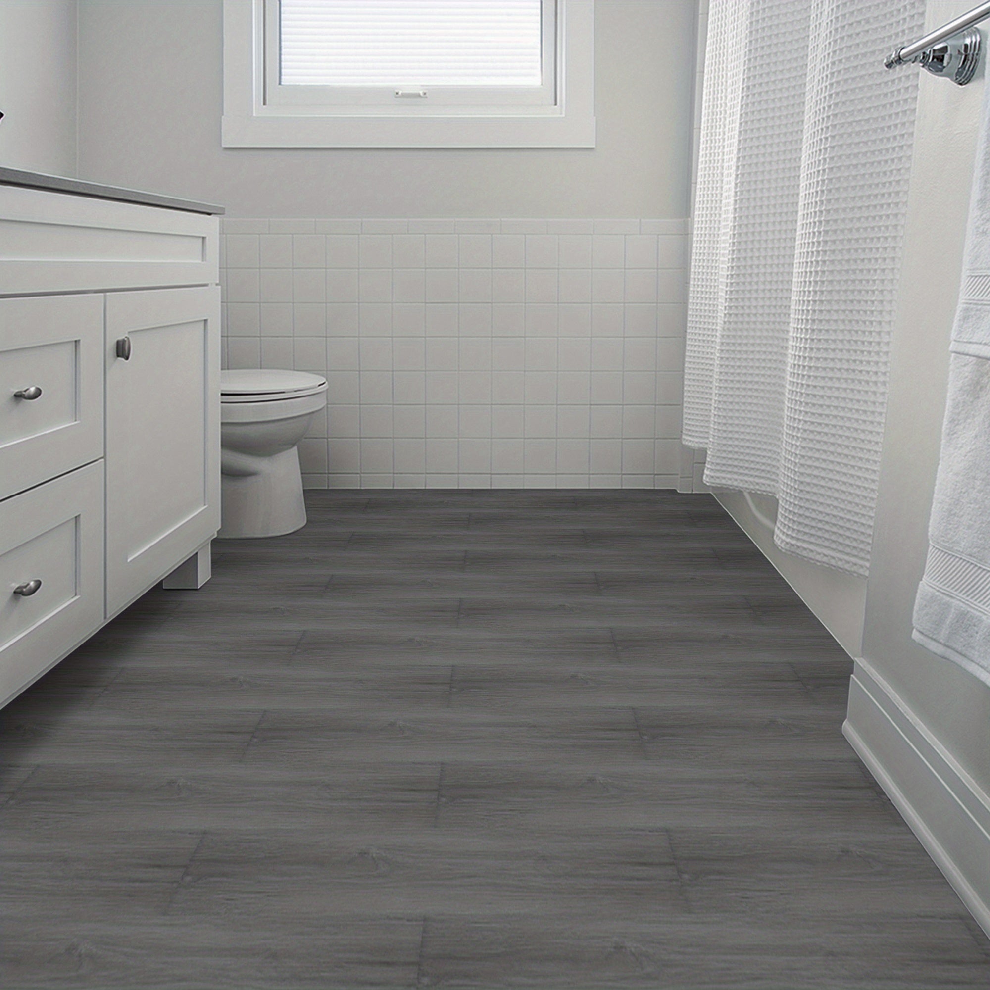 Wood Vinyl Peel and Stick Floor Tile Coverings - Easy to Install and Waterproof