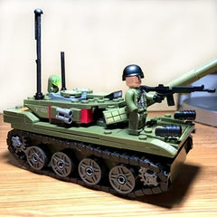 Tank Model Building Blocks Toy Set T 85 Main Battle Trucks with Soldiers Figures