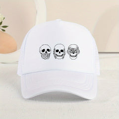 Children's Three Skulls Mesh Baseball Cap Sunshade Breathable Cap ForBoys