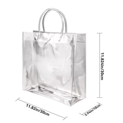 16pcs Clear Plastic Gift Bags Reusable Tote Bag