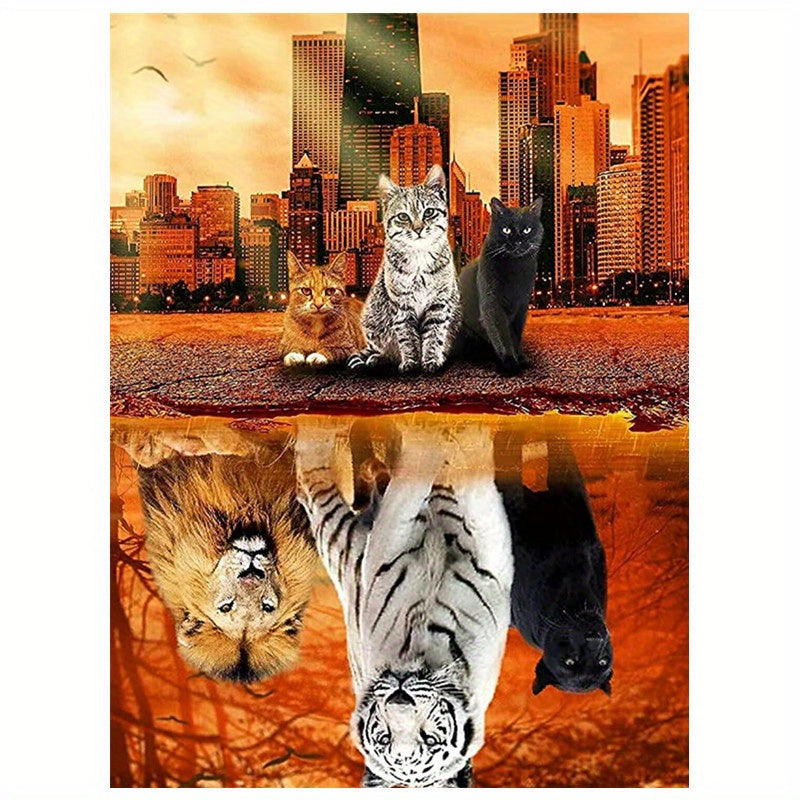 Diamond Painting Kit Cat 11 8X15 7inch