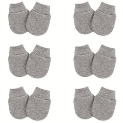 6 Pairs Baby No Scratch Mittens for Stylish Hand Protection