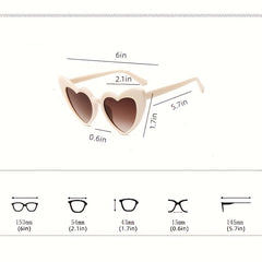 Heart Sunglasses Metal Large Frame Sunscreen Glasses