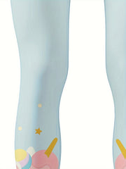 Unicorn Print Leggings Girls Thick Leggings Spring Fall Winter