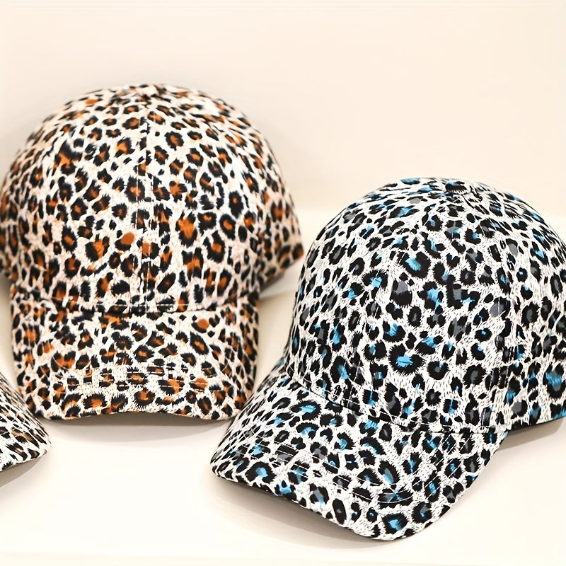 Leopard Print Baseball Cap Vintage Casual Sports Hat Adjustable