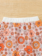 Autumn Baby Daisy Graphic Sweatshirt Set