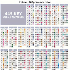 1pc 445 Colors Diamond Painting Accessory Kit 5D Faceted Diamonds