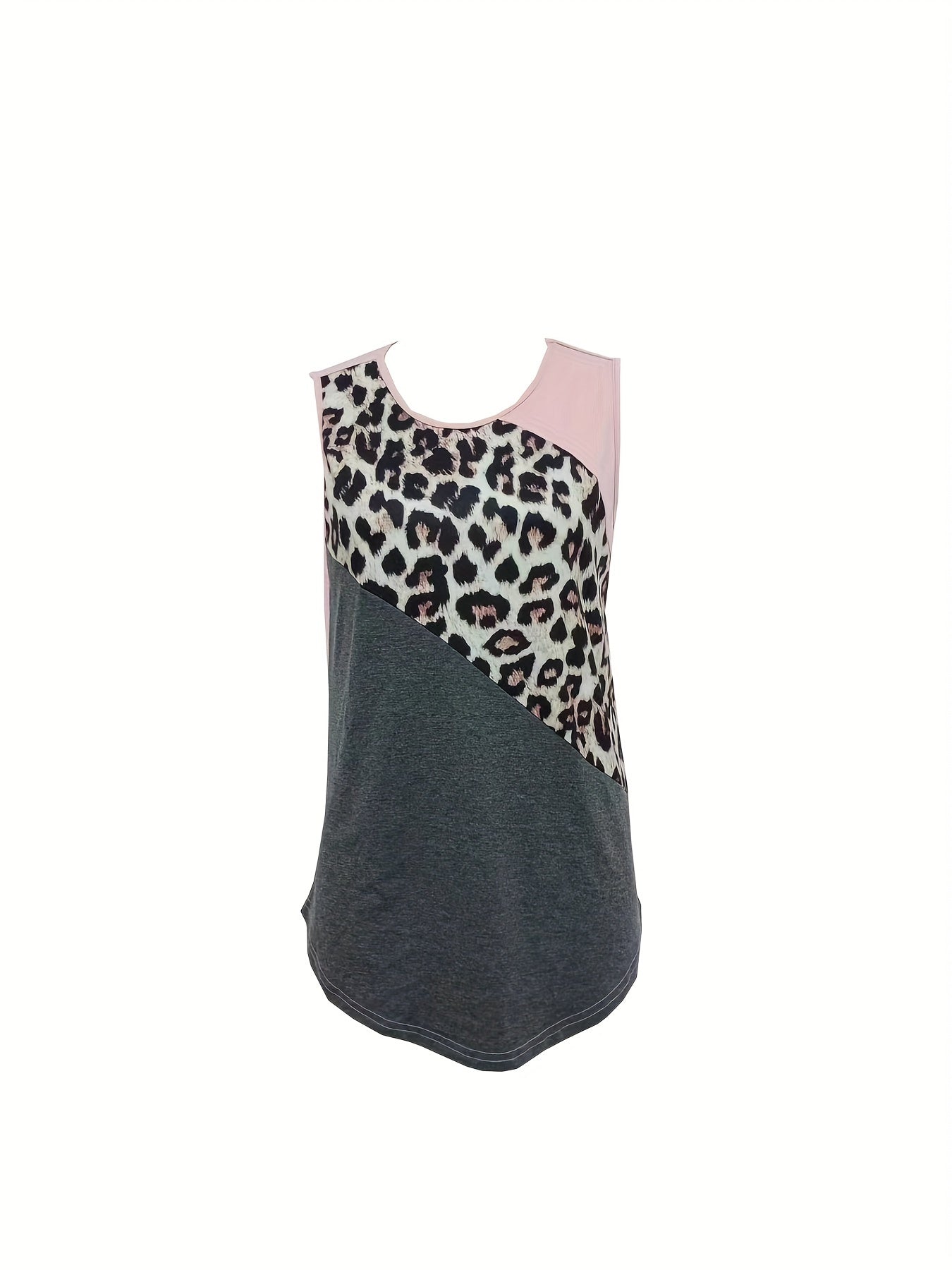Leopard Print Tank Top Sleeveless Casual Summer Women's Clothing
