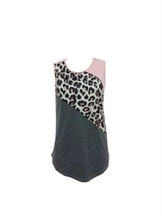 Leopard Print Tank Top Sleeveless Casual Summer Women's Clothing